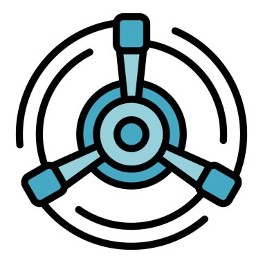 Su bahçesi ikon ana hat vektörü. Damlatma sistemi. Otomatik çiftlik rengi düz