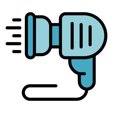 Fıskiye simgesi ana hatlarını ayarla. Su sistemi. Çiftlik borusu rengi düz