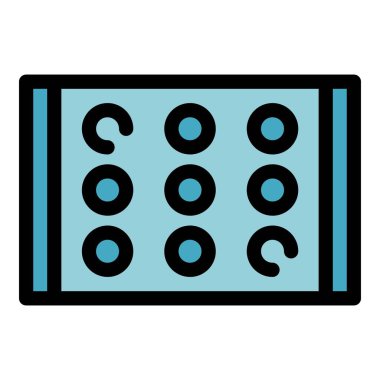 Duvar TV ayraç simgesi ana hat vektörü. Vesa Dağı. Hava rengini kontrol et