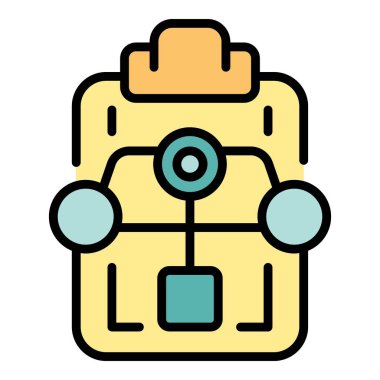 Çalışma akışı panosu simgesi ana hatları vektörü. Akış takımları. İş projesi rengi düz