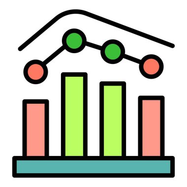 Çalışma akışı grafik ana hatları vektörü. Çalışma süreci. İş projesi rengi düz