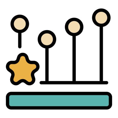 Çevrimiçi grafik taslak vektörü. Sosyal inceleme. Düz renk pazarlamasına yardım et
