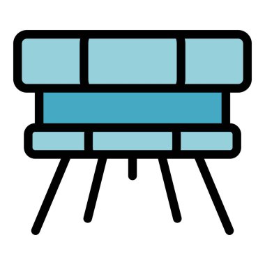 Duman dedektörü simge taslak vektörü. Ateş sensörü. Ev denetimi rengi düz