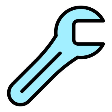 Bisiklet anahtar simgesi ana hatlı vektör. Vites bölümü. Filtre motoru rengi düz