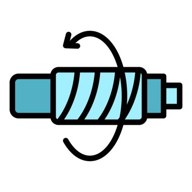 Bisiklet kulpu ikon ana hat vektörü. Motosiklet ekipmanı. Motosiklet ceketi rengi düz