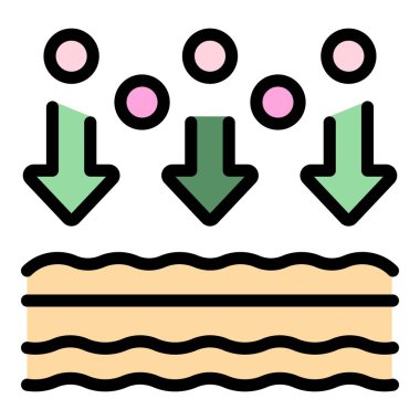Cilt bakım ikonu ana hatları vektörü. Göz bandı. Yüz jölesi rengi düz