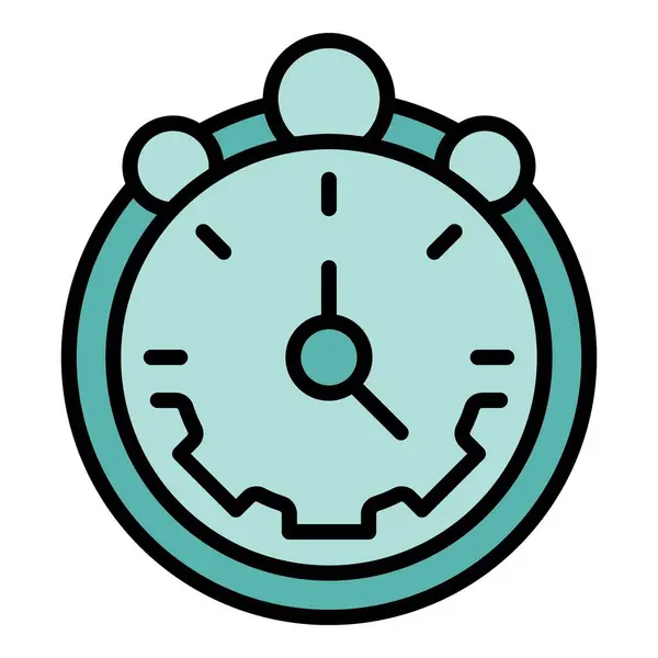 Stopwatch Εικονίδιο Περίγραμμα Ροής Εργασίας Διάνυσμα Διαδικασία Εργασίας Web Plan — Διανυσματικό Αρχείο