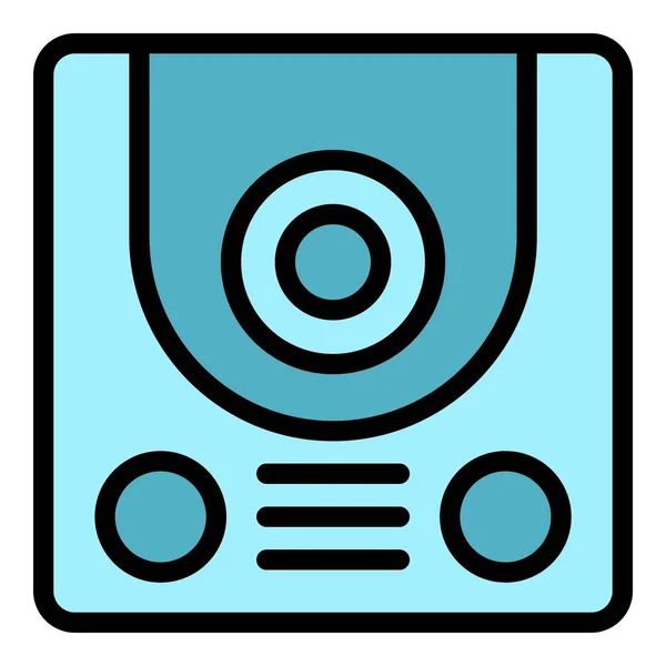Grand Vecteur Contour Icône Interphone Vidéo Système Porte Téléphone Caméra — Image vectorielle
