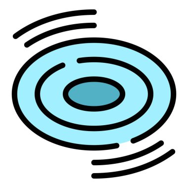 Köpek sineği plakası ana hat vektörü. Hayvan bakımı. Alışveriş oyuncağı rengi düz