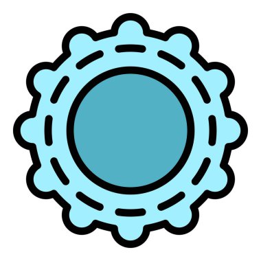 Lastik halka ikonu ana hat vektörü. Hayvan bakımı. Hayvan aksesuarları rengi düz