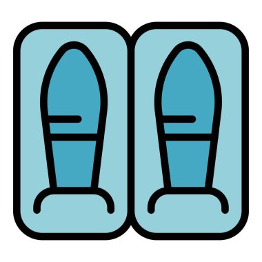 Doğum kontrol kapsülü ikonu ana hatları vektörü. Doğum kontrol hapı. Hormon yöntemi rengi düz