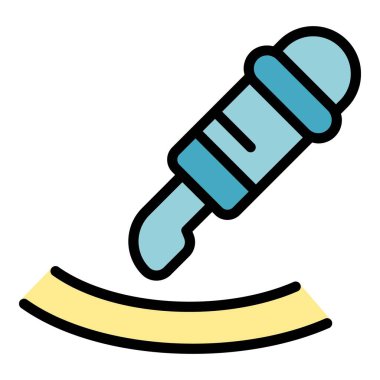 Tıbbi doğum kontrol ikonu ana hatları vektörü. Sağlık kontrolü. Eğitim günü rengi düz