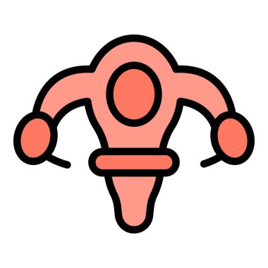 Doğum kontrol ikonu ana hatları vektörü. Doğum kontrol hapı. Sağlık tiplerinin rengi düz