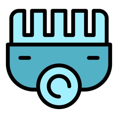 Kozmetik süsleme ikonu ana hatları vektörü. Köpük bakımı. Krem tıraş rengi düz