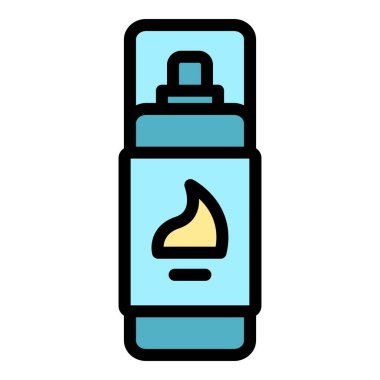 Köpük ikonu ana hatları vektörü tıraş ediliyor. Kozmetik bakım. Krem ürünü rengi düz