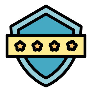 Antivirüs ikonu ana hat vektörü. Veri güvende. Güvenli gizlilik rengi