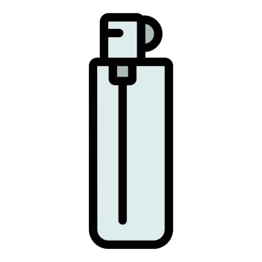 Vape simgesi ana hat vektörü. Puro yanığı. Duman filtresi rengi düz