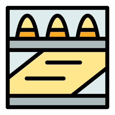 Puro paketi ana hatlı vektörü. Tütün sigarası. Duman filtresi rengi düz