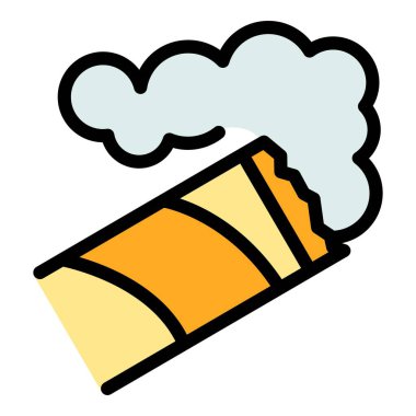 Puro ikonu içmek ana hatları belirler. Tütün dumanı. Duman rengini filtrele