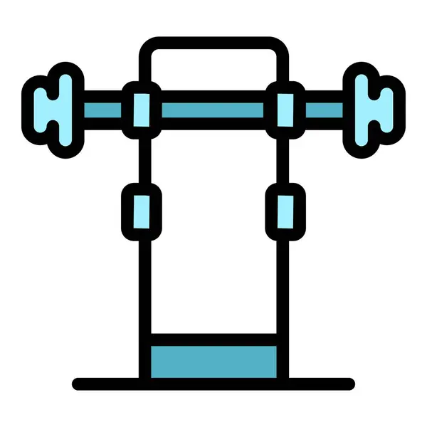 Stand Γυμναστήριο Barbell Εικονίδιο Περίγραμμα Διάνυσμα Αθλητική Εκπαίδευση Αθλητισμός Καρδιο — Διανυσματικό Αρχείο