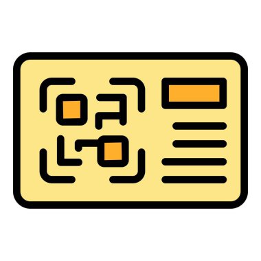 Çevrimiçi kart simgesi ana hatları vektörü. Emir sözleşmesi. İş ödemesi rengi düz