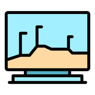 Yörünge simgesi dış hat vektörünü kontrol et. Yol sınavı. Mermi sertifikası rengi düz