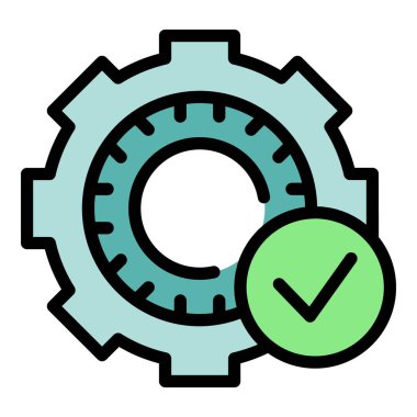 Vites ikon ana hatları vektörü. Profesyonel kariyer. Hedef kapasite rengi düz