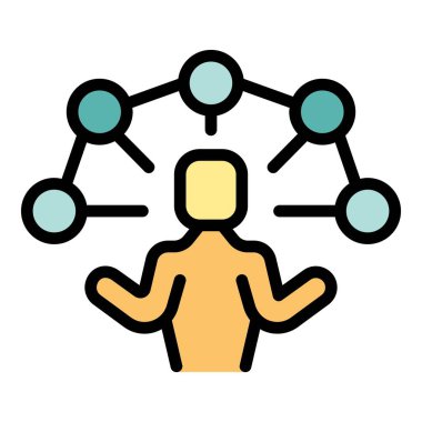 Yetenek seviyesi hedef simgesi ana hat vektörü. Kişisel kapasite. Başarı geliştirme rengi düz