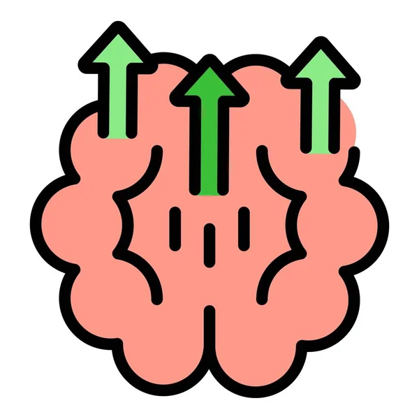 Мозг Навык Иконки Вектор Контура Карьерный Гол Личная Емкость — стоковый вектор