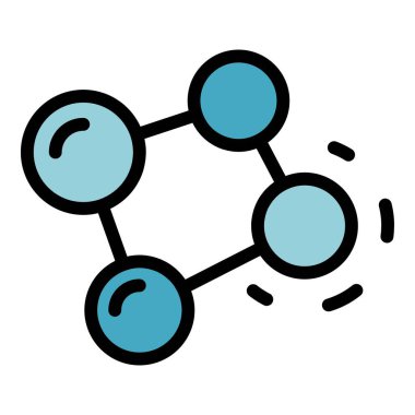 Kurumsal ikon ana hatları vektörü. Görev bütünlüğü. Güven takip rengi düz