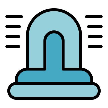 Bebek ambulans ikonu ana hat vektörü. Yeni doğan bakımı. Bebek bezi besleme rengi düz