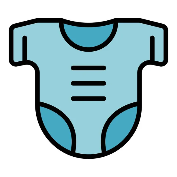 Das Babytuch Symbol Umreißt Den Vektor Neugeborenes Kind Gesundheit Windelfarbe — Stockvektor