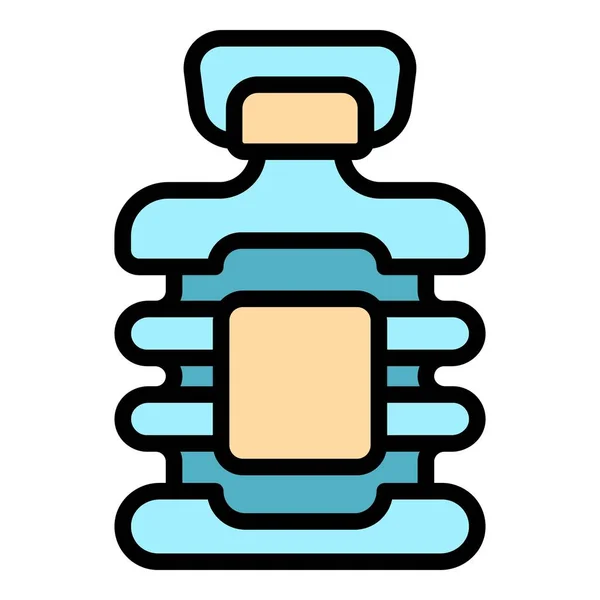 Wasserflaschen Symbol Umrissvektor Amtstrunk Lieferservice Farbe Flach — Stockvektor