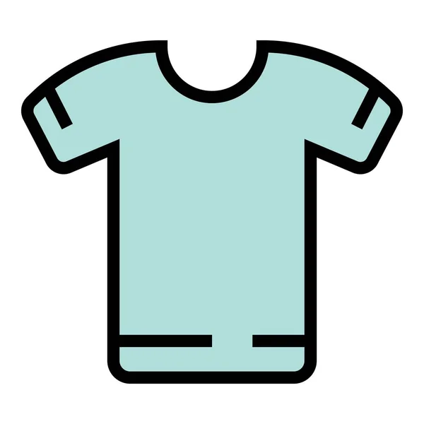 Ikona Shirt Sport Zarys Wektor Sprzęt Sklepowy Ludzie Rower Kolor — Wektor stockowy