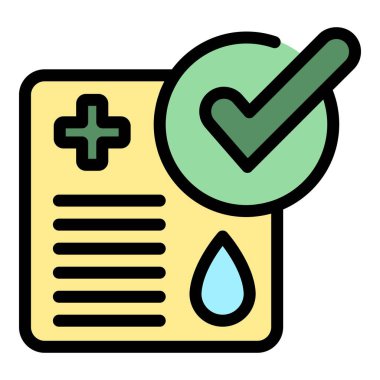 Onaylanmış pasaport ikonu ana hatları vektörü. Kapsamlı aşı. Geçiş rengi düz