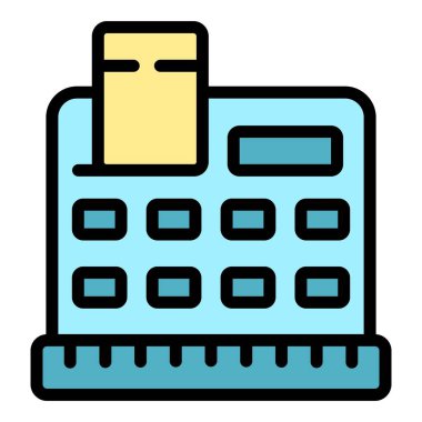 Cüzdan dengesi simgesi dış hat vektörü. Gelir parası. Fonun rengi düzdür