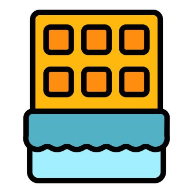 Çikolata çubuğu taslak vektörü. Avusturya yemeği. Avusturya mutfağının rengi düz