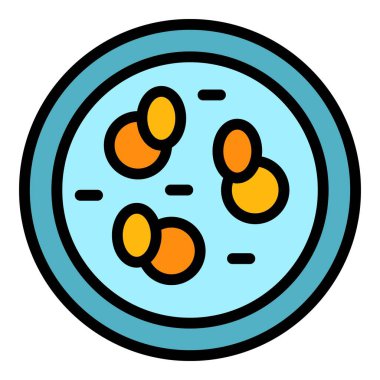 Hardal çorbası ikonu ana hatları vektörü. Biftek. İçecek Viyana rengi düz