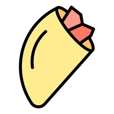 Azerbaycan fırın ikonu ana hat vektörü. Yemek mutfağı. Arap pilavı rengi düz