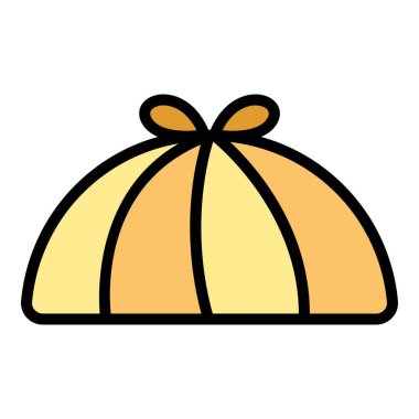 Azerbaycan gıda ikonu ana hat vektörü. Arap mutfağı. Tabak yemek rengi düz