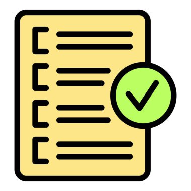 Onaylanmış erişim simgesi dış hat vektörü. Web sayfası. İnternet kullanıcı rengi düz