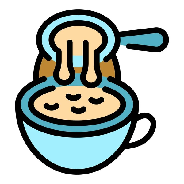 Καφές Φασόλια Ποτό Εικονίδιο Περίγραμμα Διάνυσμα Τσεζβ Ποτ Καφέ Φλυτζάνι — Διανυσματικό Αρχείο