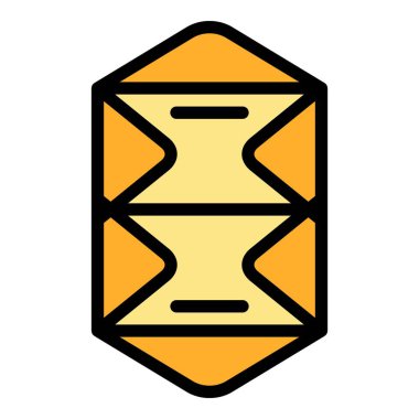 Jakarta kültür ikonu ana hatları vektörü. Şehir manzarası maymunları. Tarihi eser turizm rengi düz