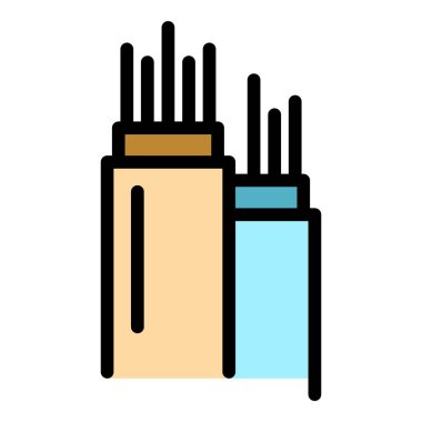 Ağ fiber optik ikon ana hatları vektörü. Hız verileri. Kablo İnternet rengi düz