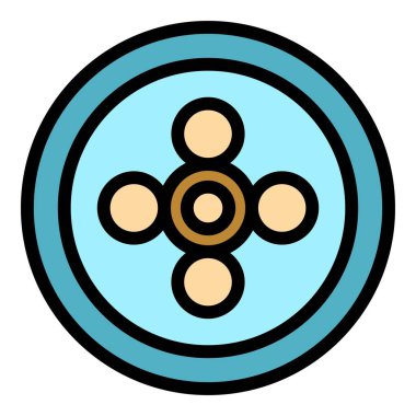 Fiber bağlantı ikonu dış hat vektörü. Optik kablo. İnternet ağı rengi düz