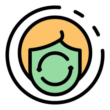 Denge simgesi dış hat vektörü iyileştiriliyor. Akıl sağlığı. Enerji egzersiz rengi düz