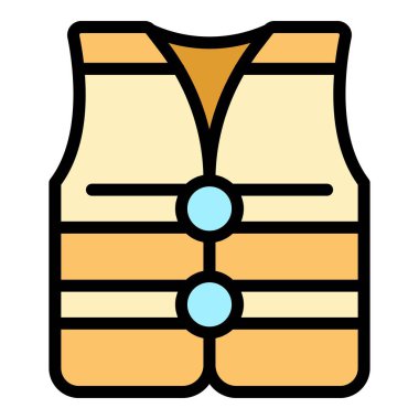 Yelek ikonu ana hat vektörü yeniden şekillendiriliyor. Duvar dekorasyonu. Ev tasarımı rengi düz