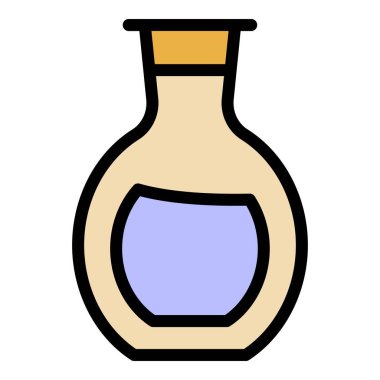 Sürahi soya yağı taslak vektörü. Soya yemeği. Süt bitkisi rengi düz