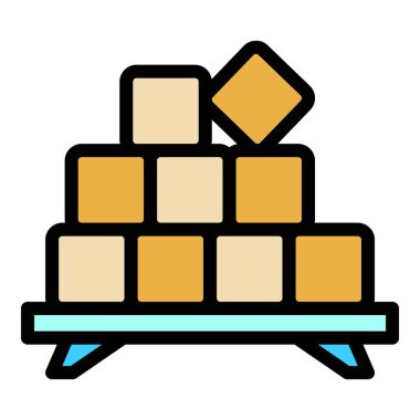 Soya yemek ikonu ana hatları vektörü. Soya sütü. Soya fasulyesi rengi düz.