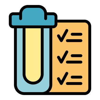 Burun laboratuarı ikonu ana hatları vektörü. PCR 'ı test et. Corona sağlık rengi düz